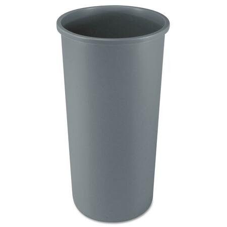 RCP Untouchable Waste Container Round Plastic 22 Gal Gray 354600GY